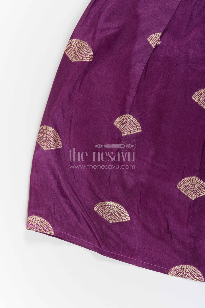 Pattu Pavadai with Jacquard Weave for Family Functions