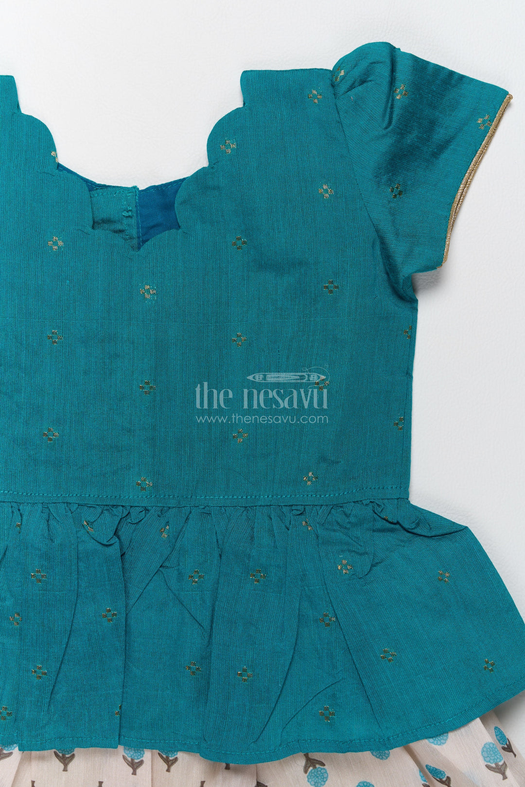 Pattu Pavadai for Girls in Green with an Occasion Ready Finish