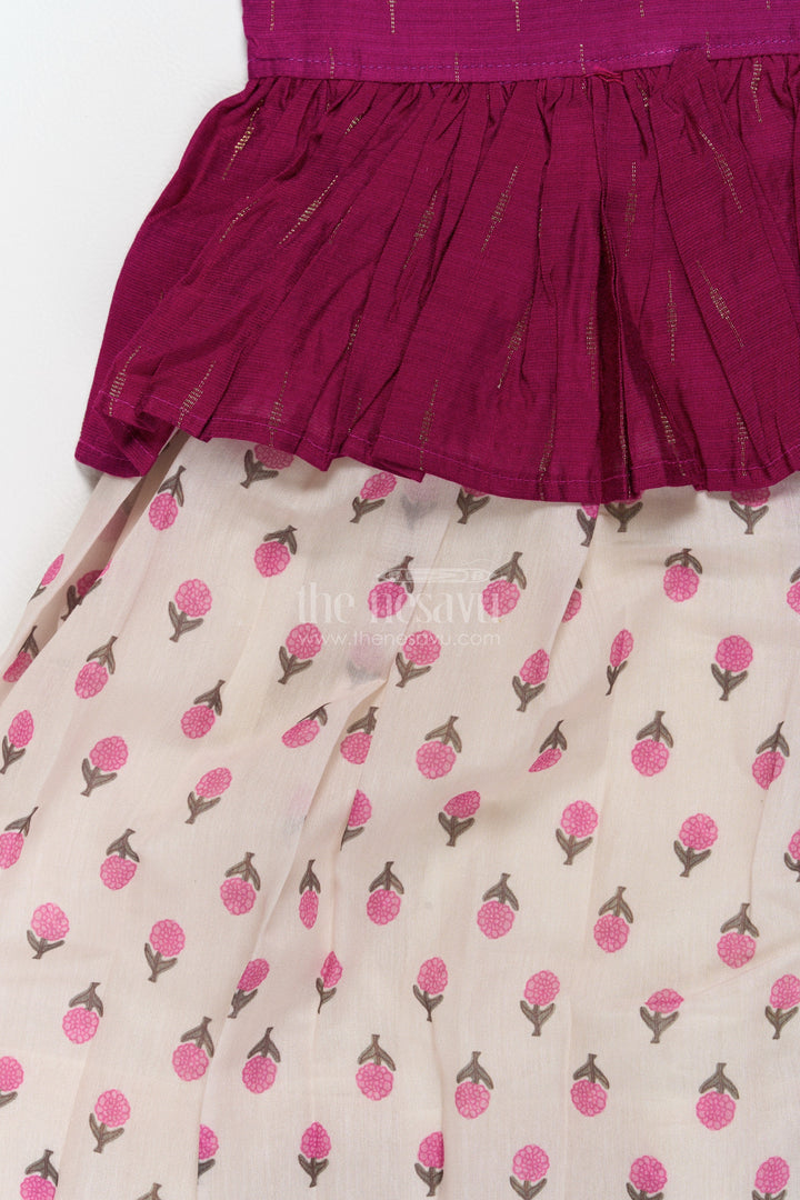 Silk Pavadai Sattai in Pink for Festive Gatherings