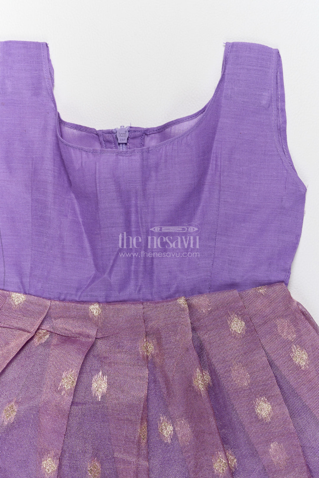 Pattu Pavadai in Yellow with Jacquard Weave