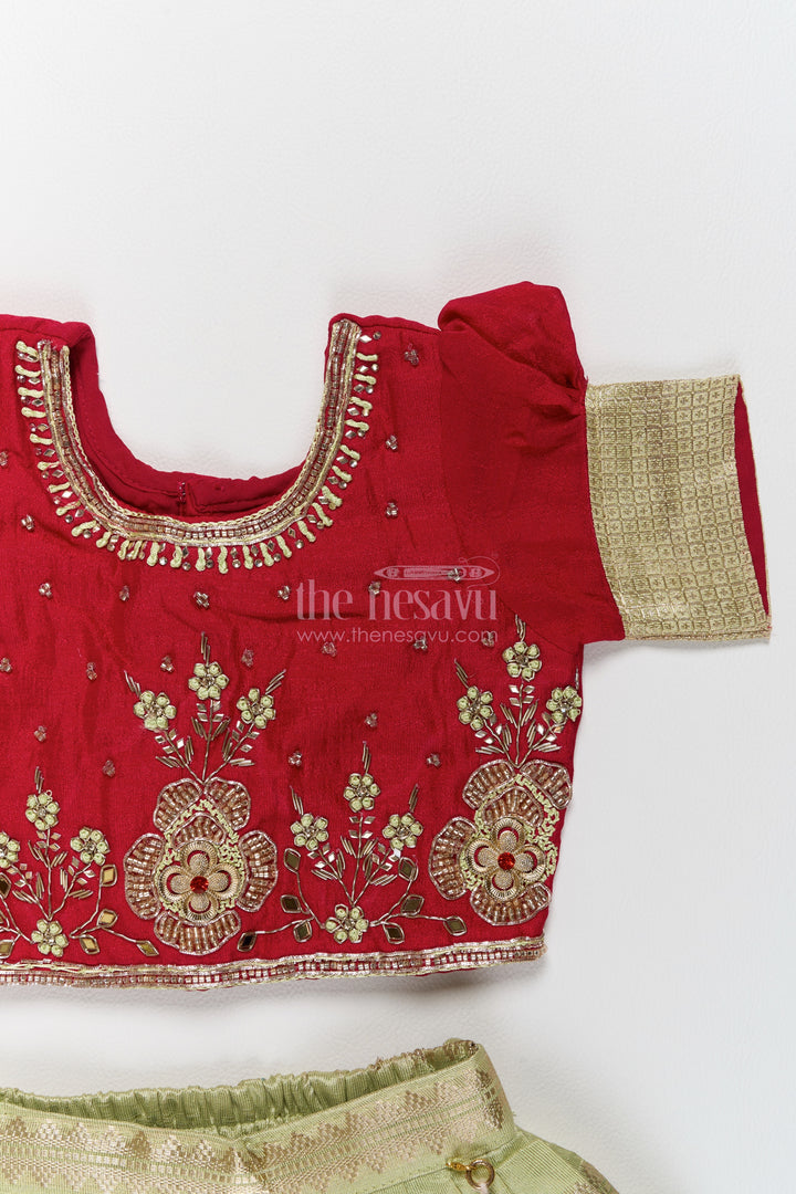 Wedding Lehenga for Girls with Thread Embroidery for Festive Occasions
