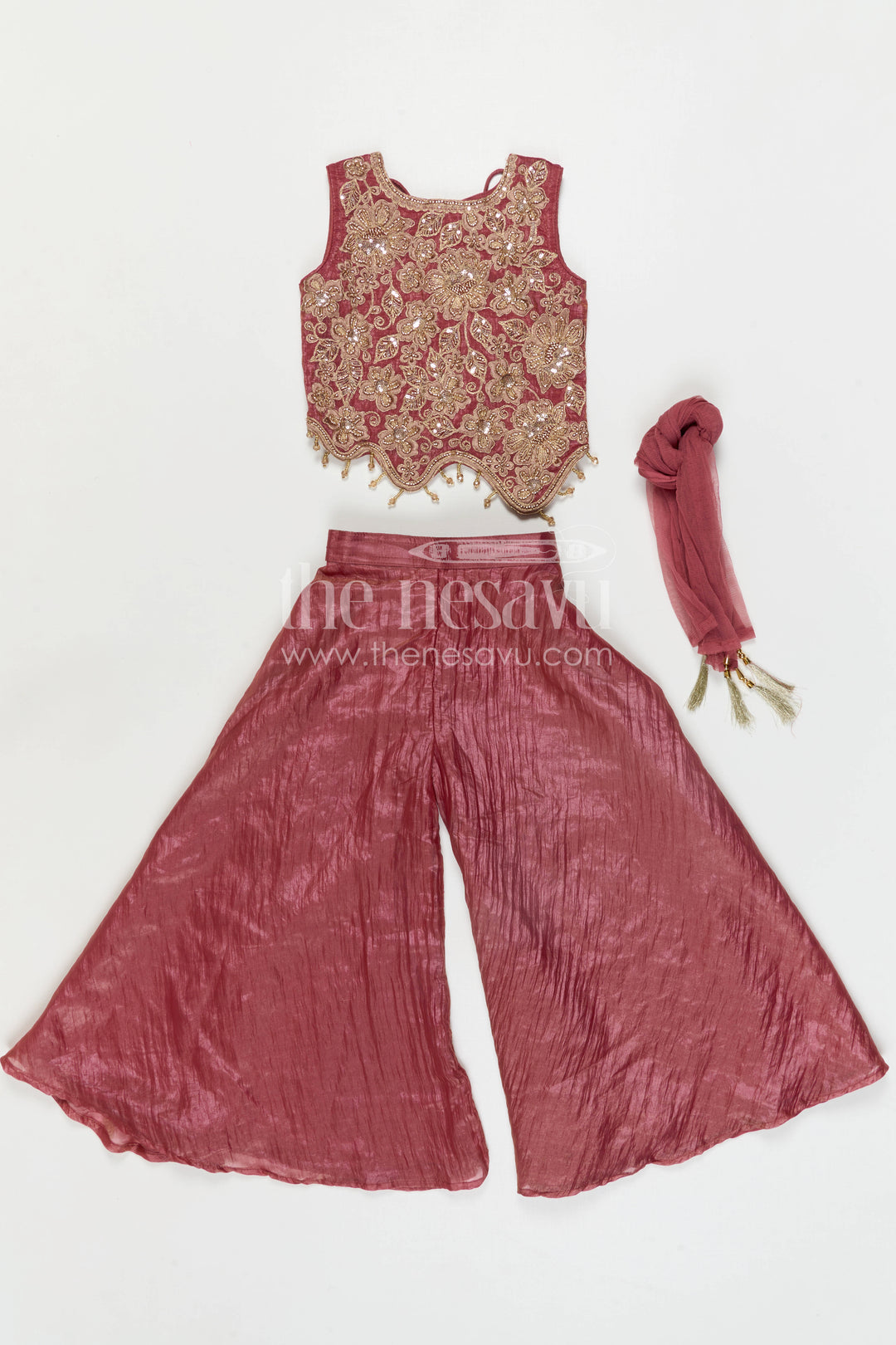 Girls Party Wear Sharara Set for Birthdays and Festive Evenings