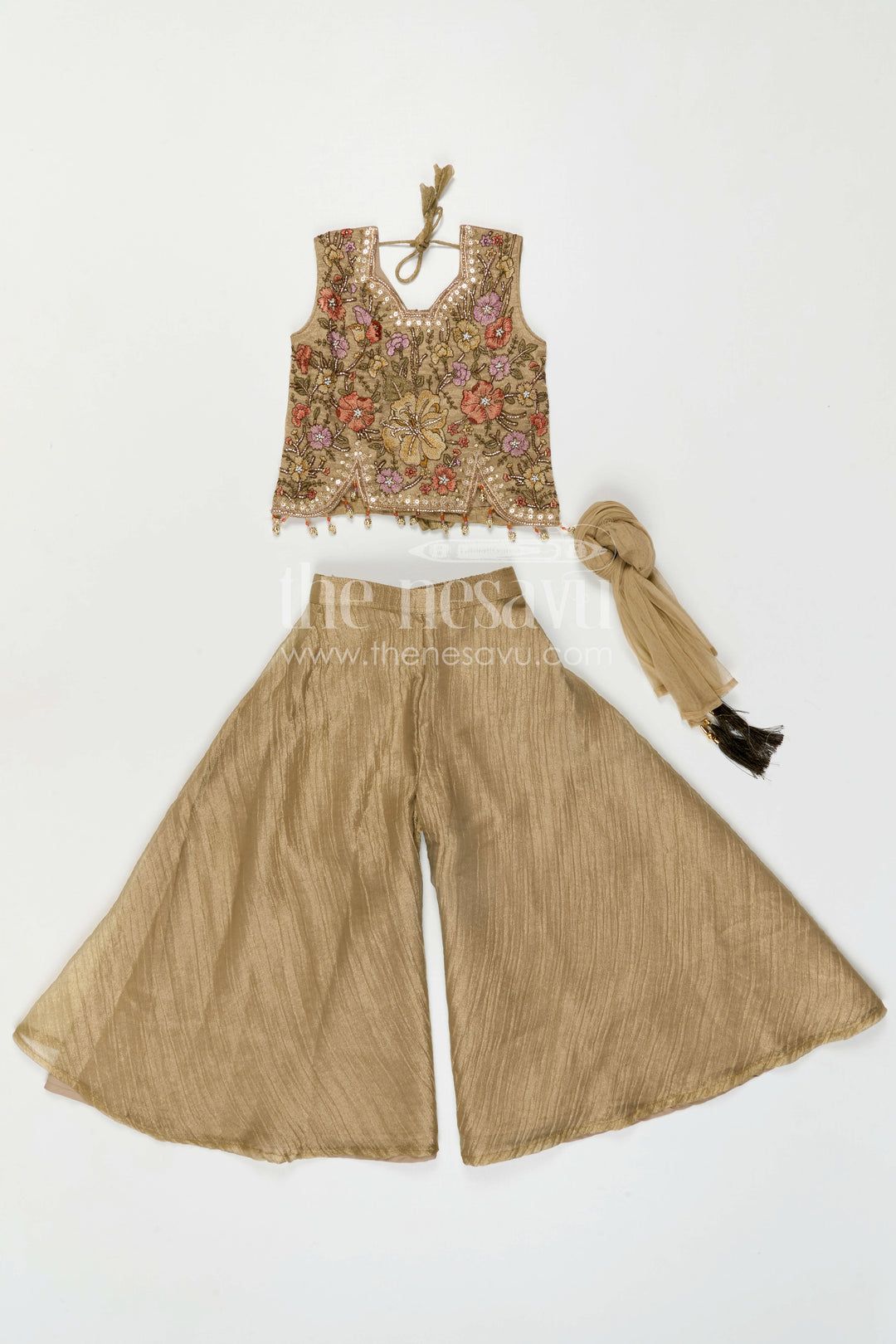 Girls Ethnic Sharara Outfit for Family Functions and Celebrations
