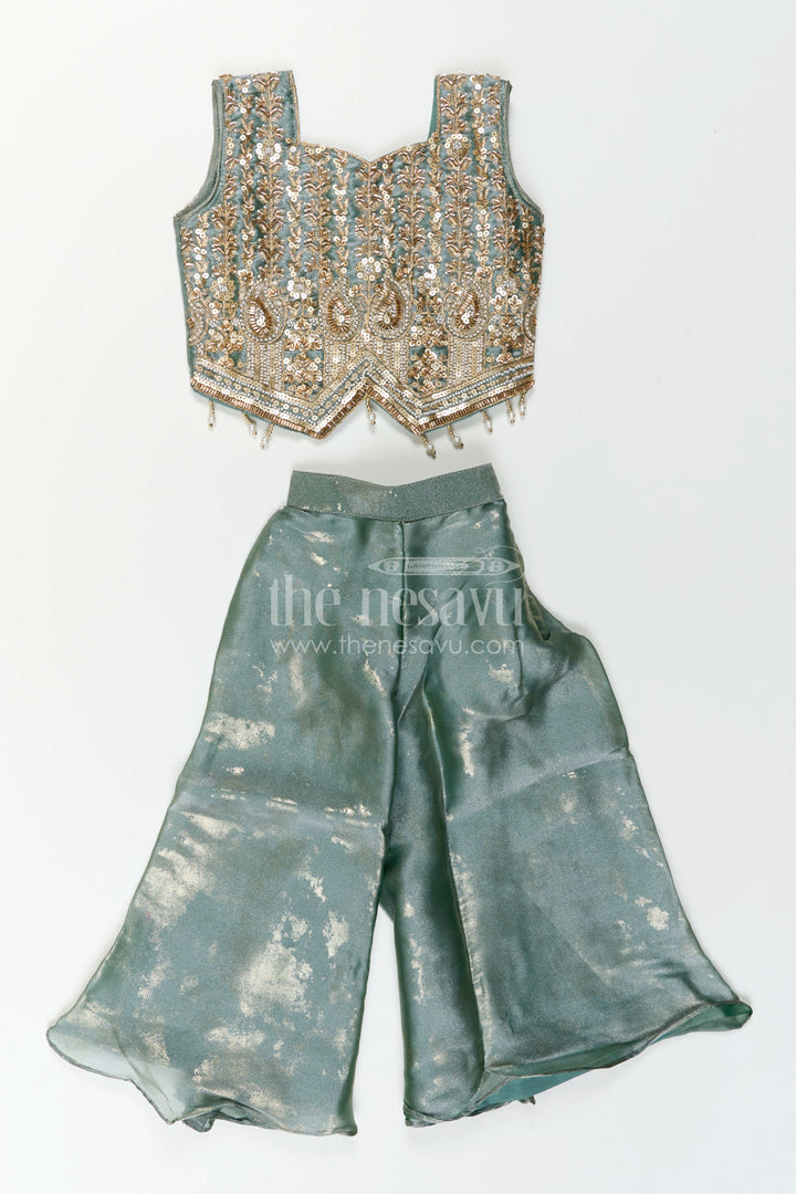 Girls Palazzo Set for Festive Weddings and Reception Parties