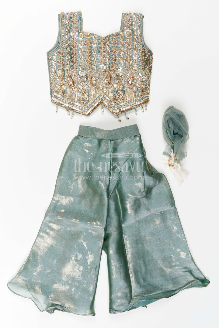 Girls Palazzo Set for Festive Weddings and Reception Parties
