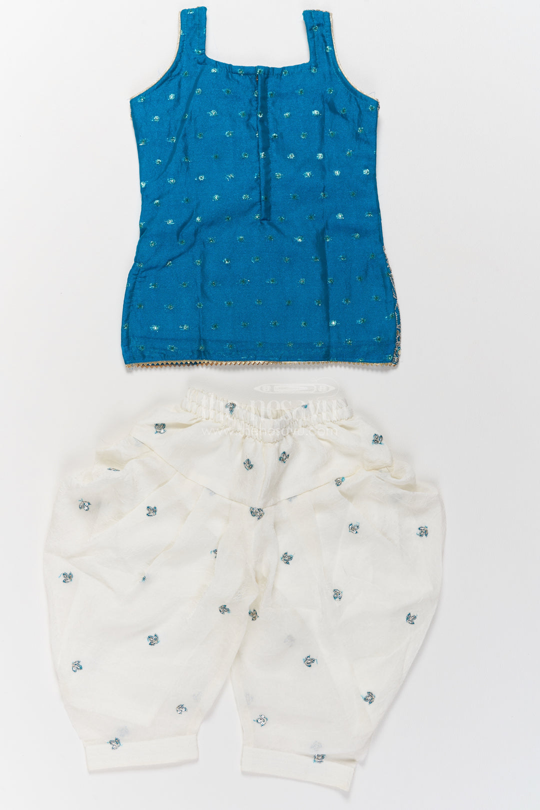 Girls Palazzo Set in Blue for Joyful Occasions
