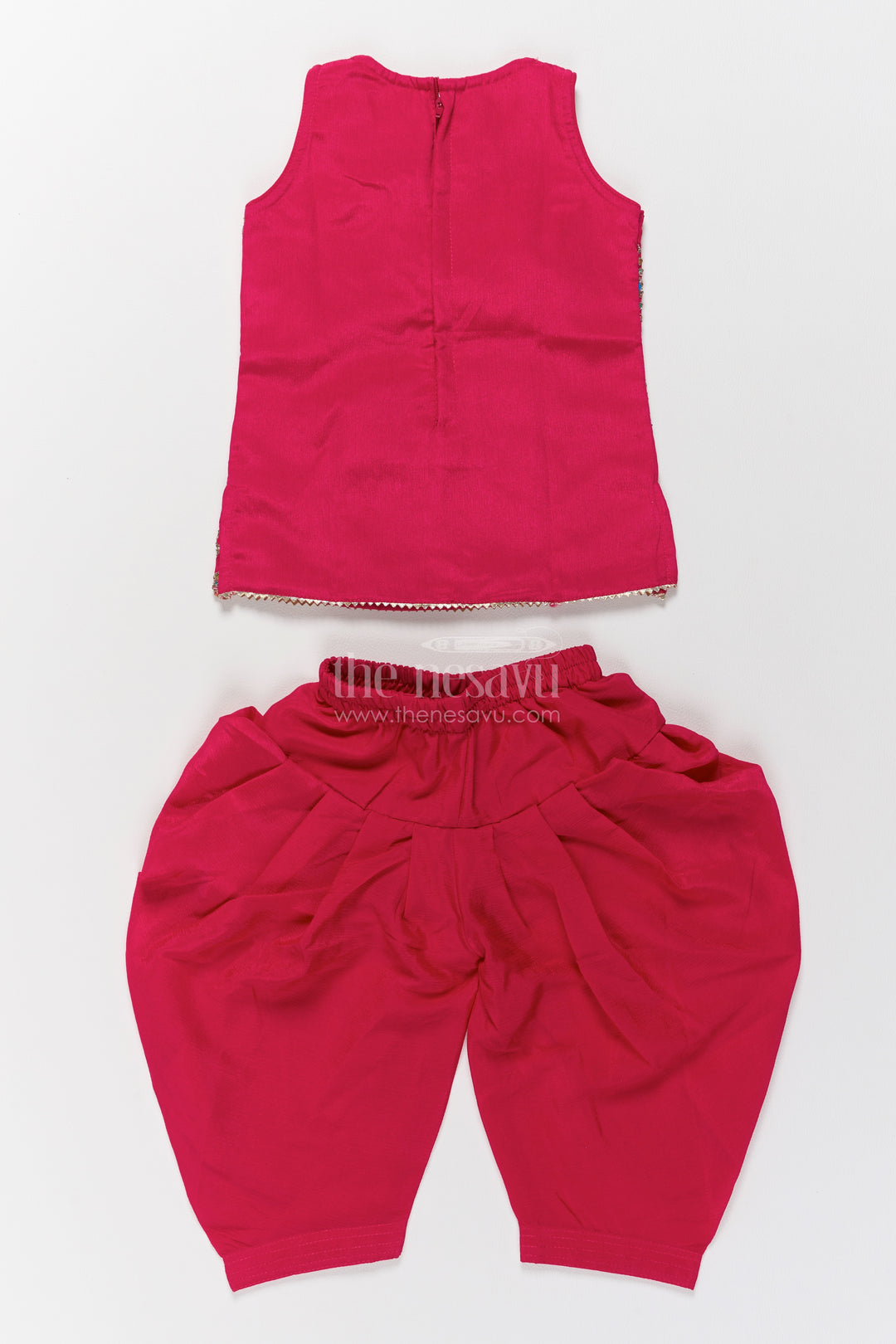 Girls Palazzo Set in Red for Festive Gatherings