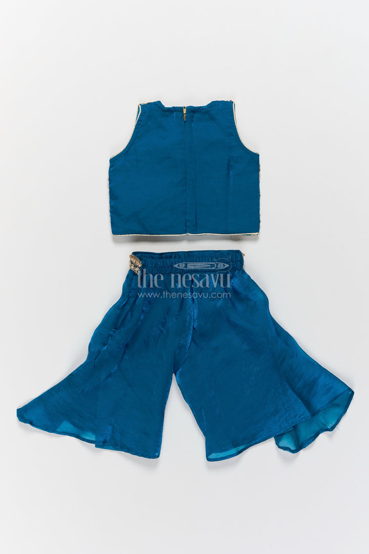 Sharara Dress for Girls in Blue for Traditional Events