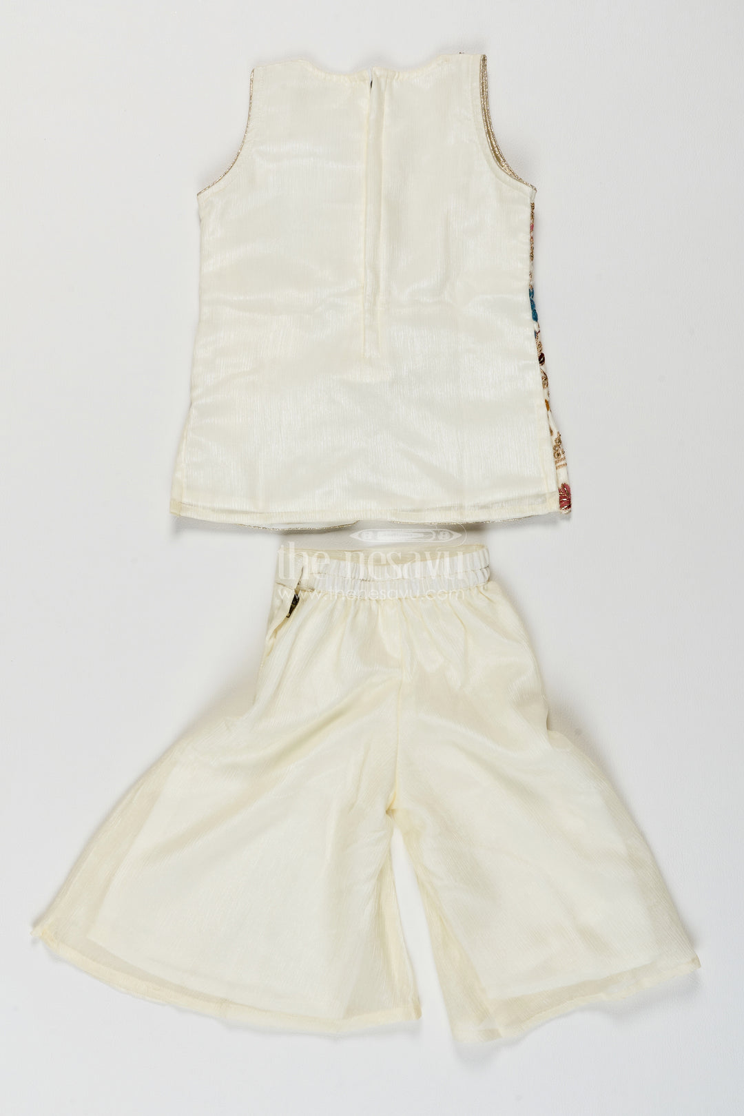 Sharara Dress for Girls in White with an Occasion Ready Finish
