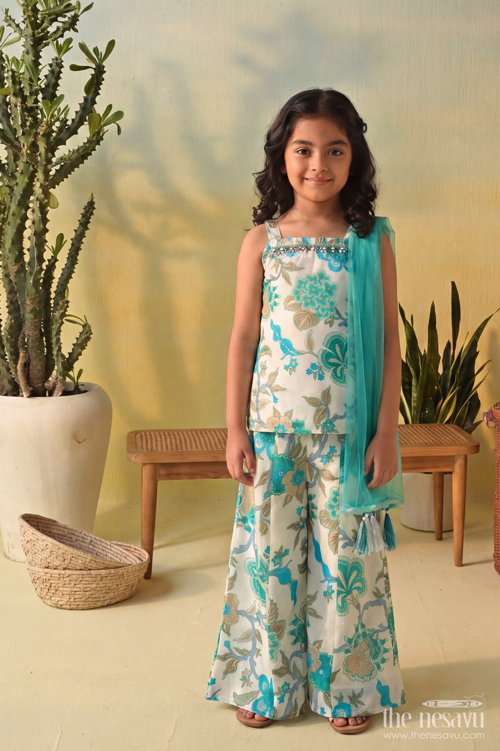 Girls Co Ord Set with Digital Print for Family Functions