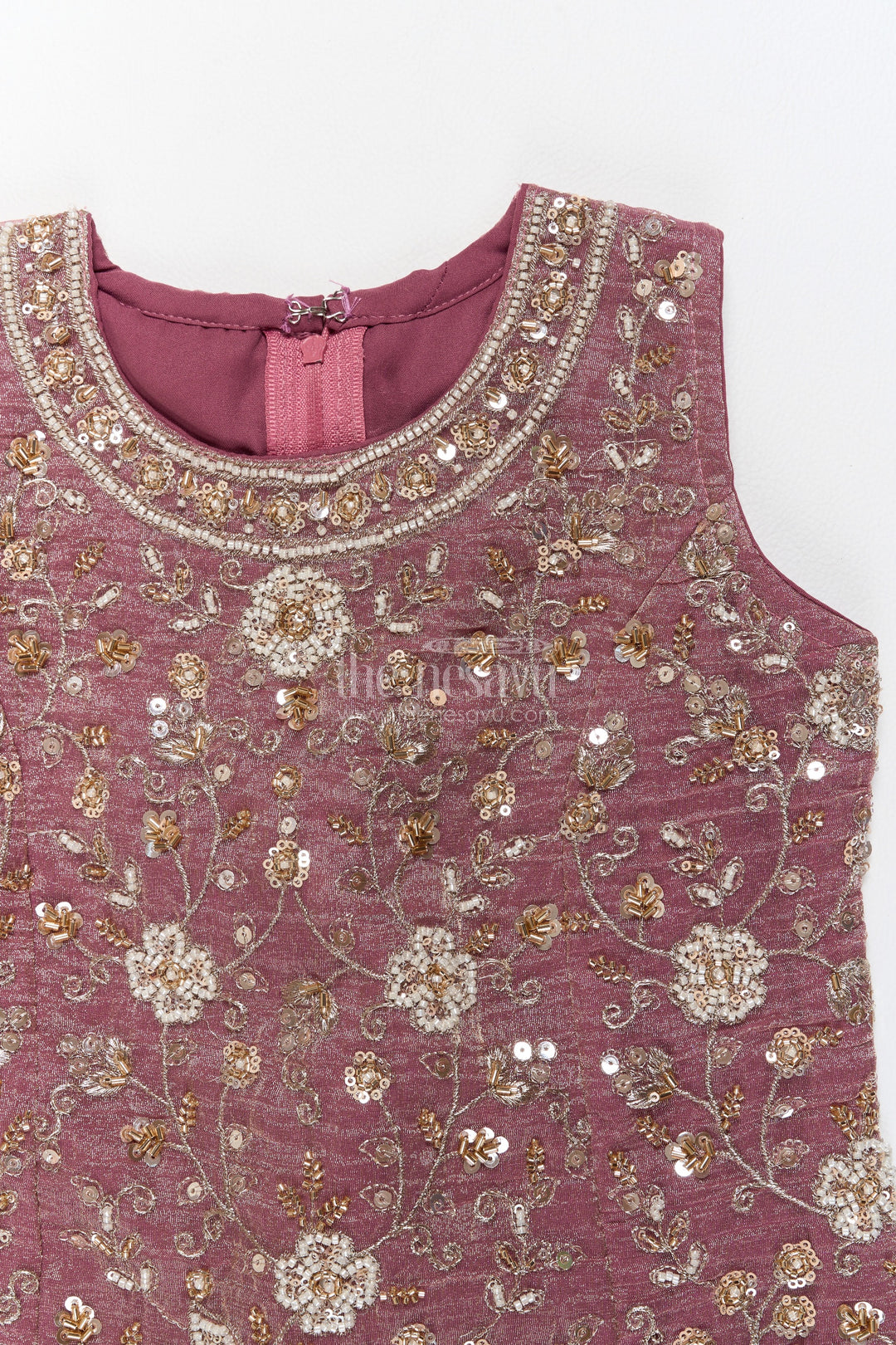 Sharara Dress for Girls in Rani with an Occasion Ready Finish