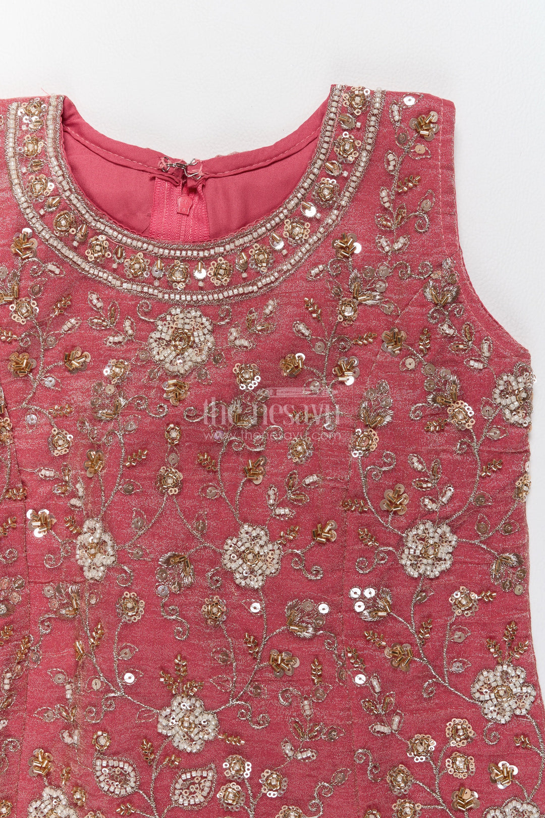 Girls Palazzo Set in Pink for Festive Gatherings