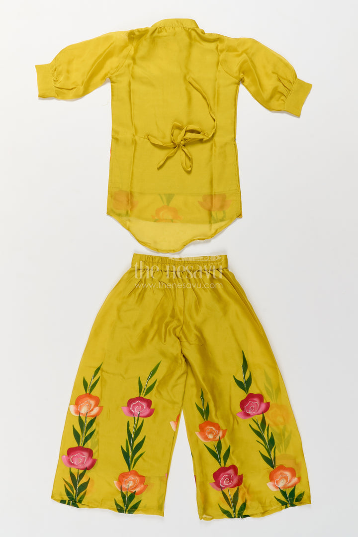 Girls Palazzo Set in Green for Celebration Styling
