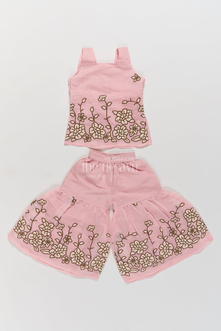 Sharara Dress for Girls in Peach for Wedding Moments