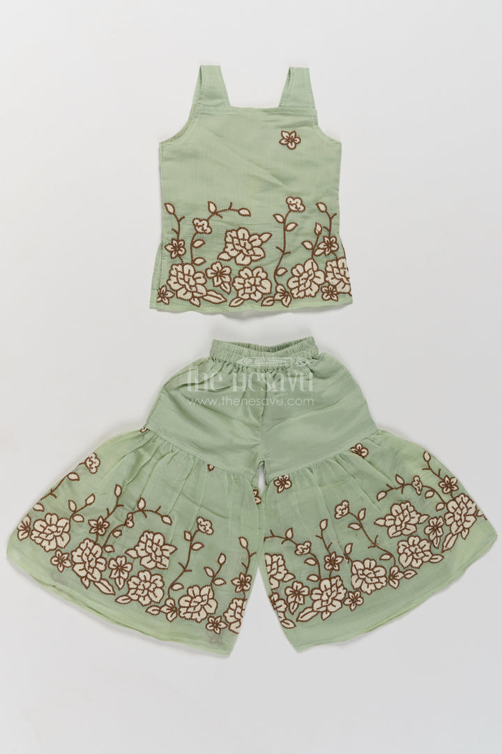 Girls Palazzo Set in Turquoise for Milestone Days