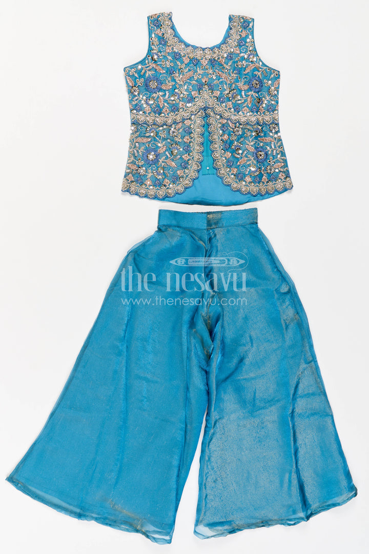 Girls Sharara Set with Thread Embroidery for Family Functions