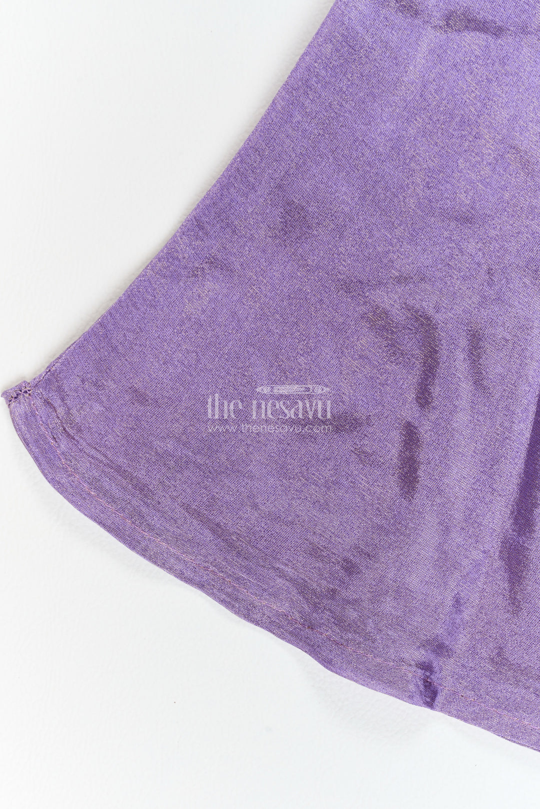 Girls Viscose Blend Silk Palazzo Set in Muted Purple with Geometric Mirror