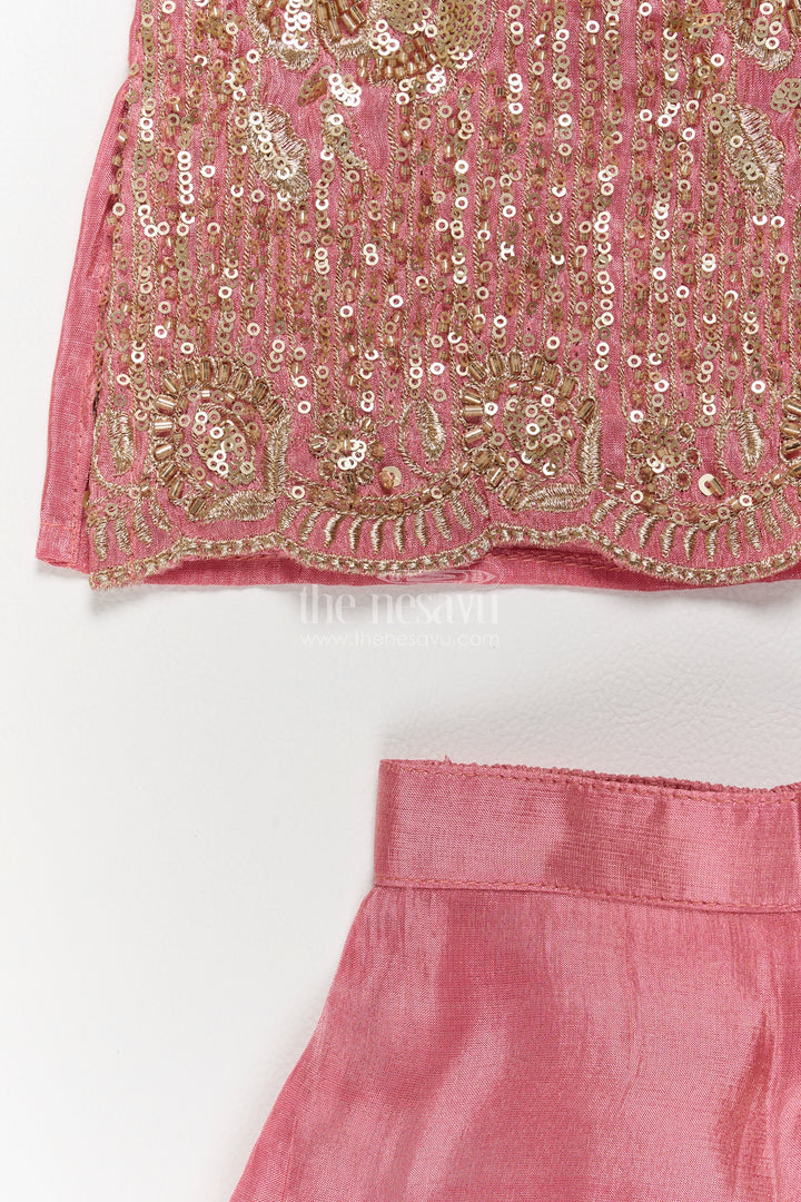 Girls Sharara Set in Pink for Special Functions