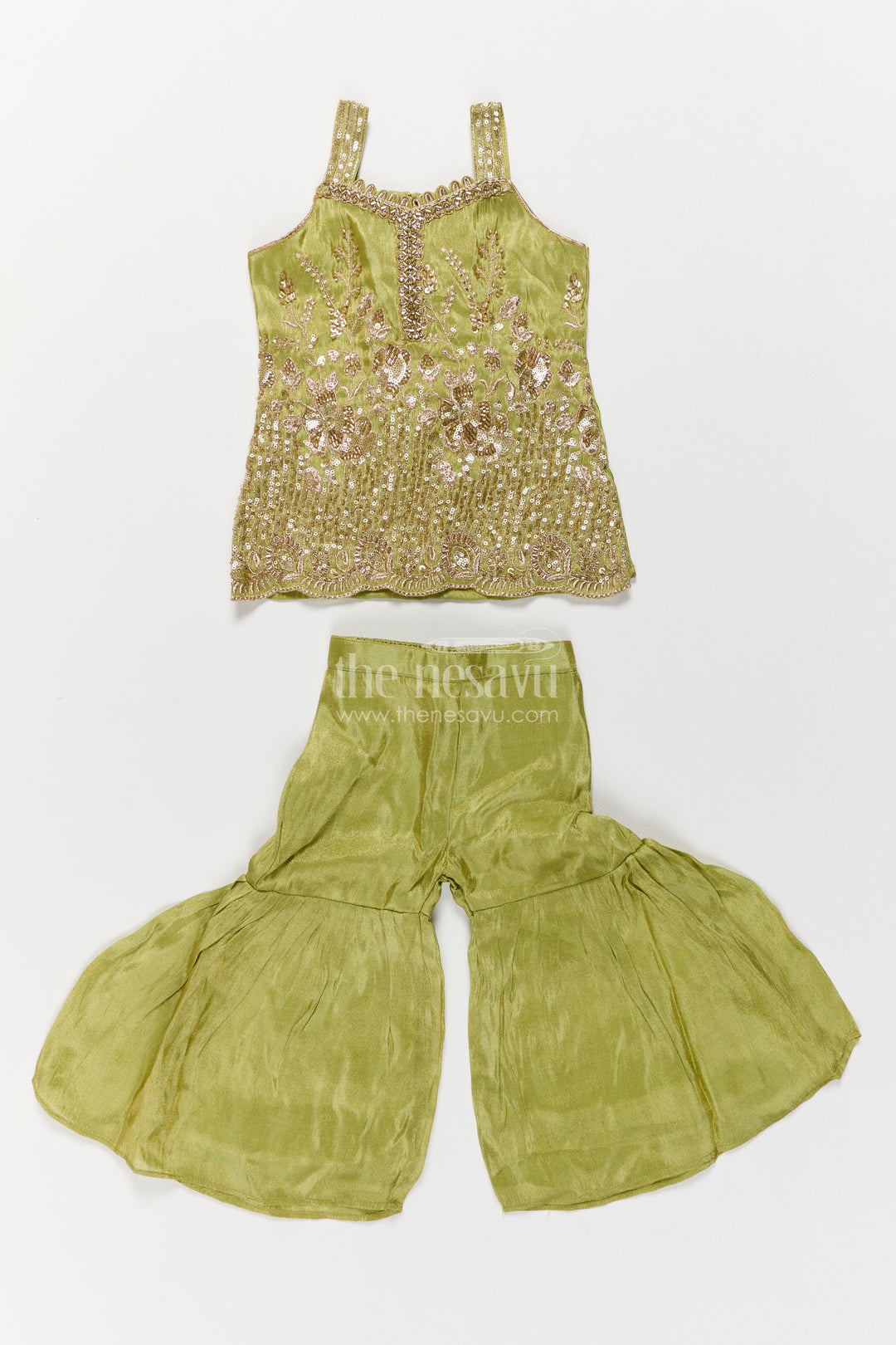 Girls Palazzo Set in Yellow for Milestone Days