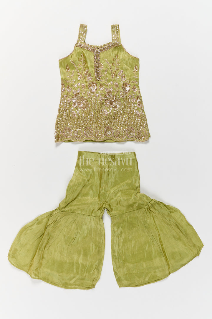Girls Palazzo Set in Yellow for Milestone Days