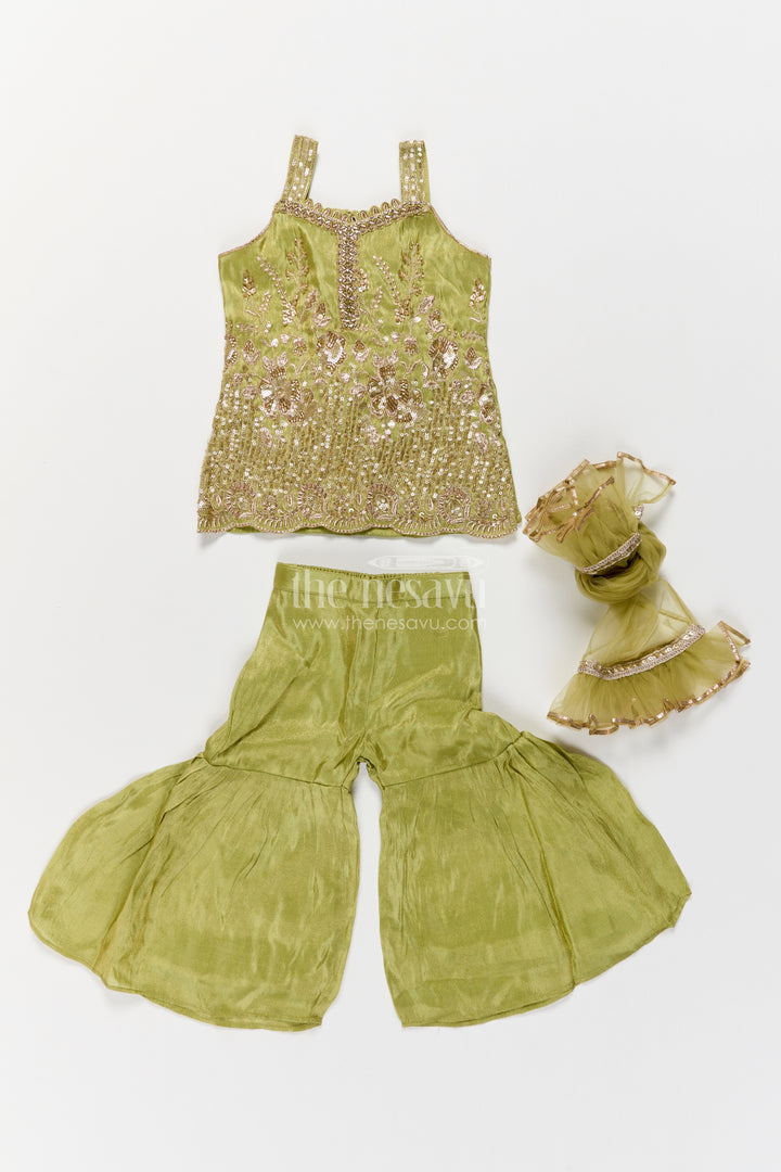 Girls Palazzo Set in Yellow for Milestone Days