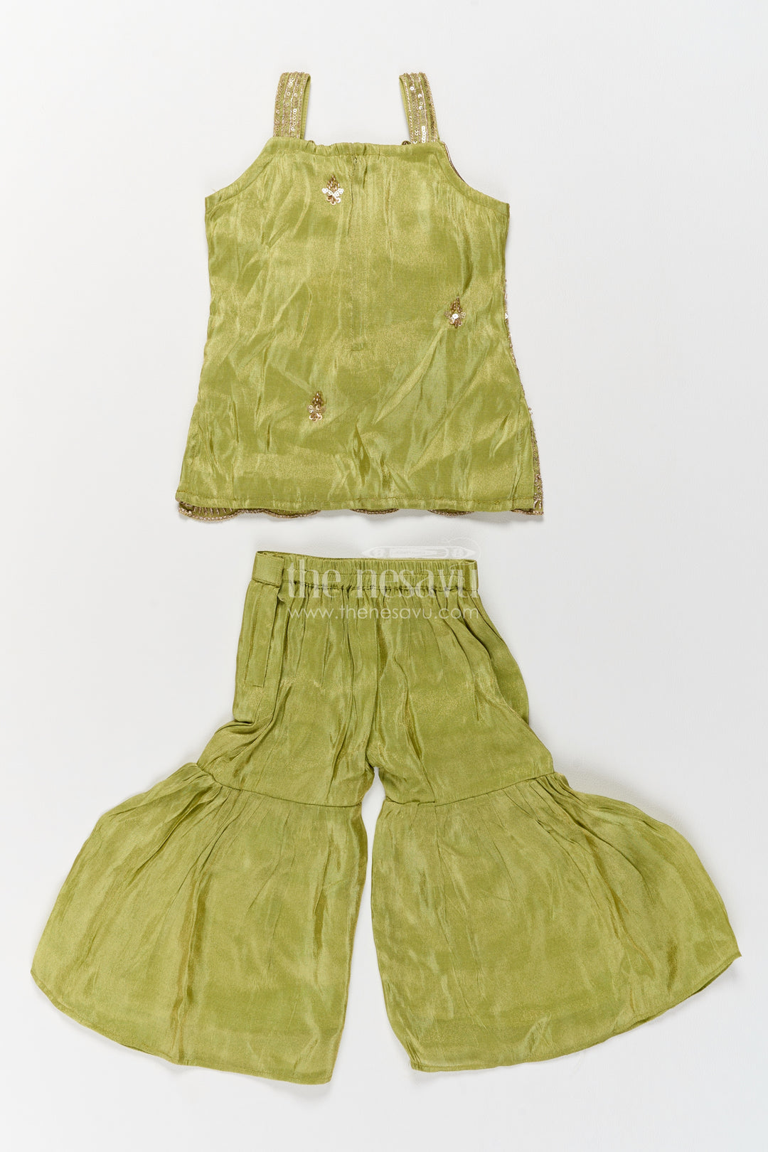 Girls Palazzo Set in Yellow for Milestone Days