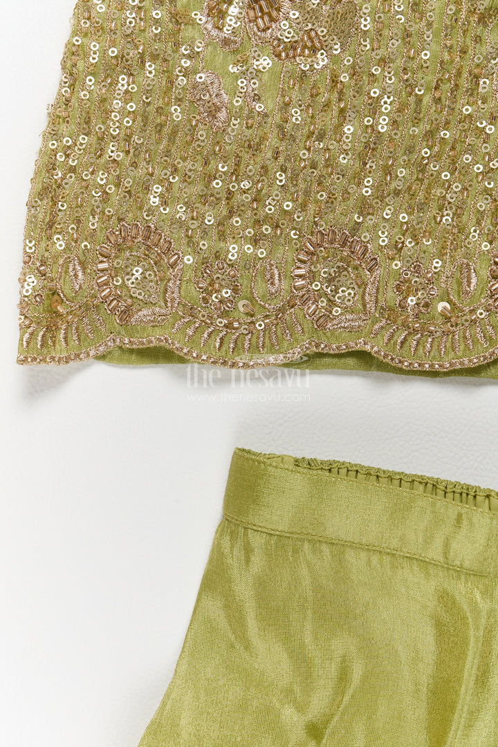Girls Palazzo Set in Yellow for Milestone Days