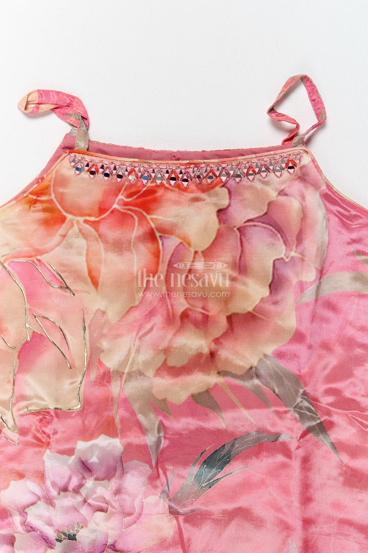 Girls Palazzo Set with Digital Print for Weddings and Parties