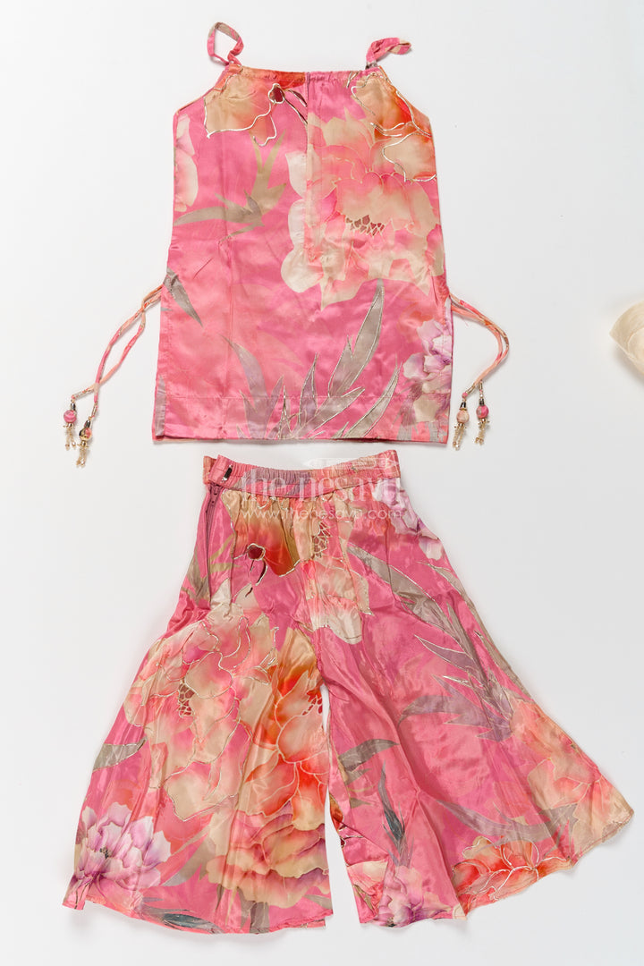 Girls Palazzo Set with Digital Print for Weddings and Parties