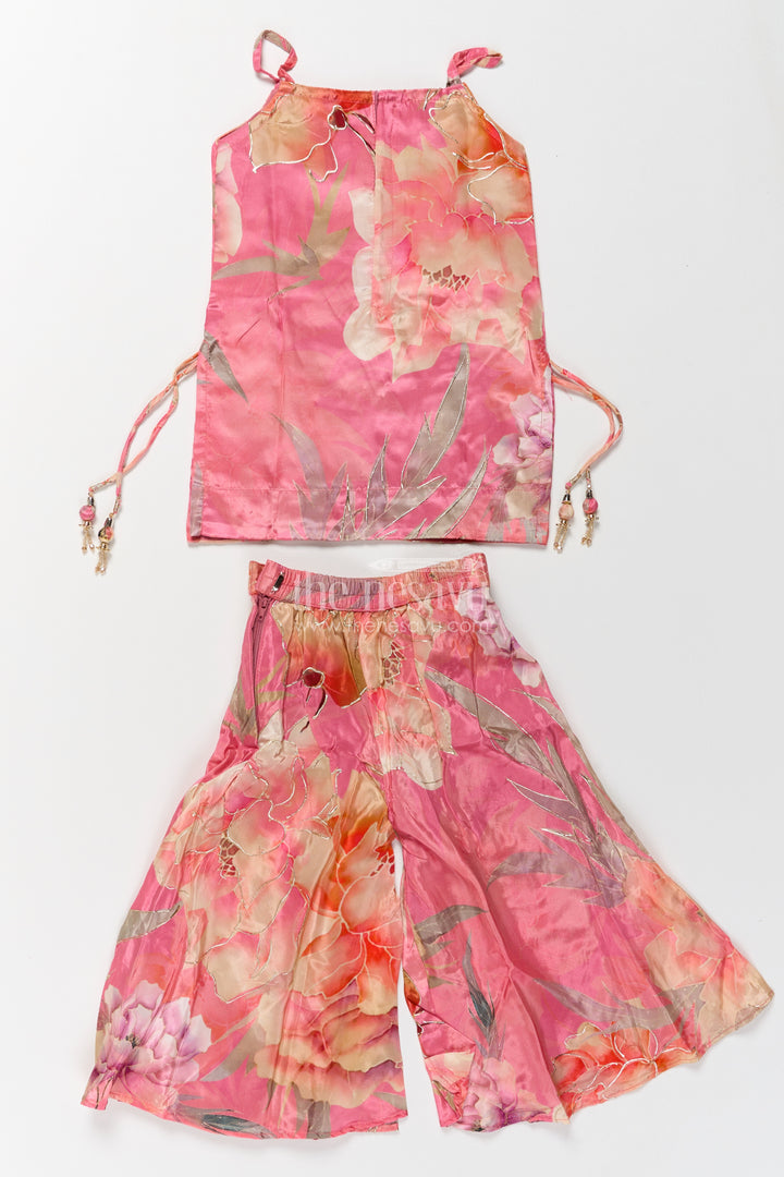 Girls Palazzo Set with Digital Print for Weddings and Parties