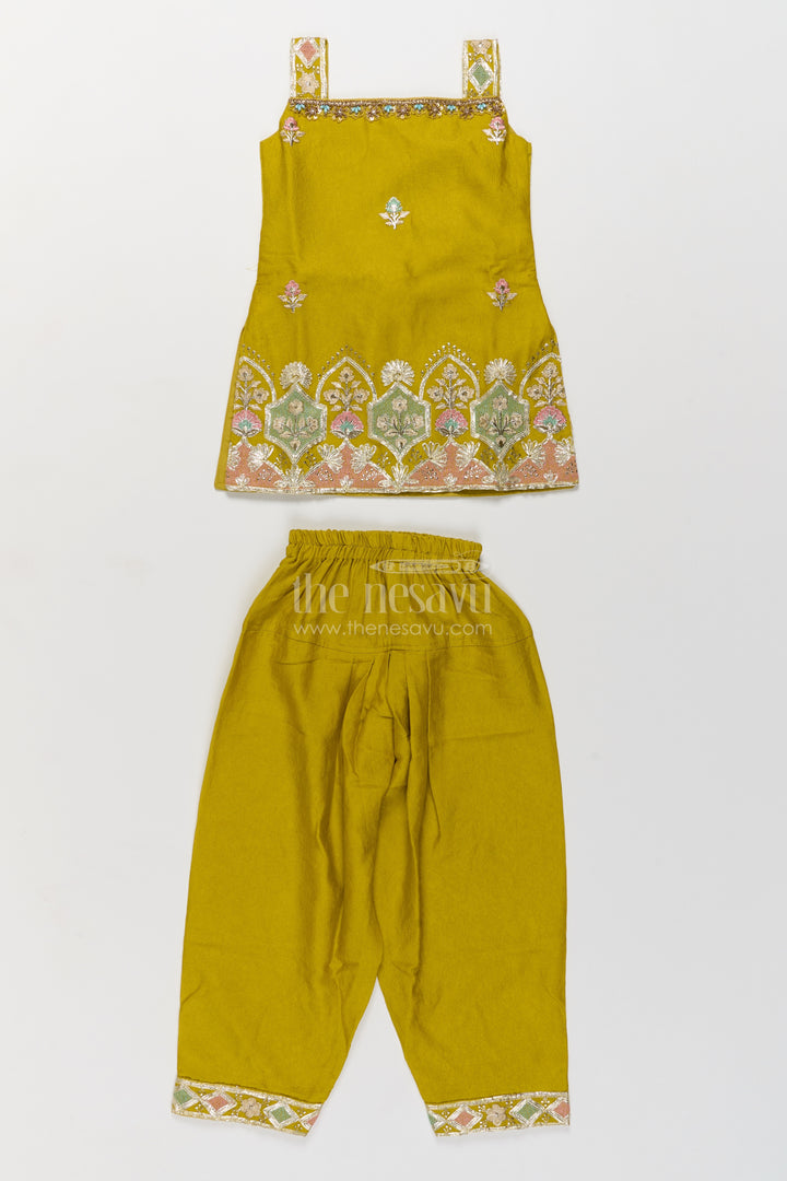 Sharara Dress for Girls in Yellow for Traditional Events