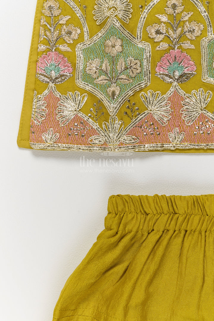 Sharara Dress for Girls in Yellow for Traditional Events