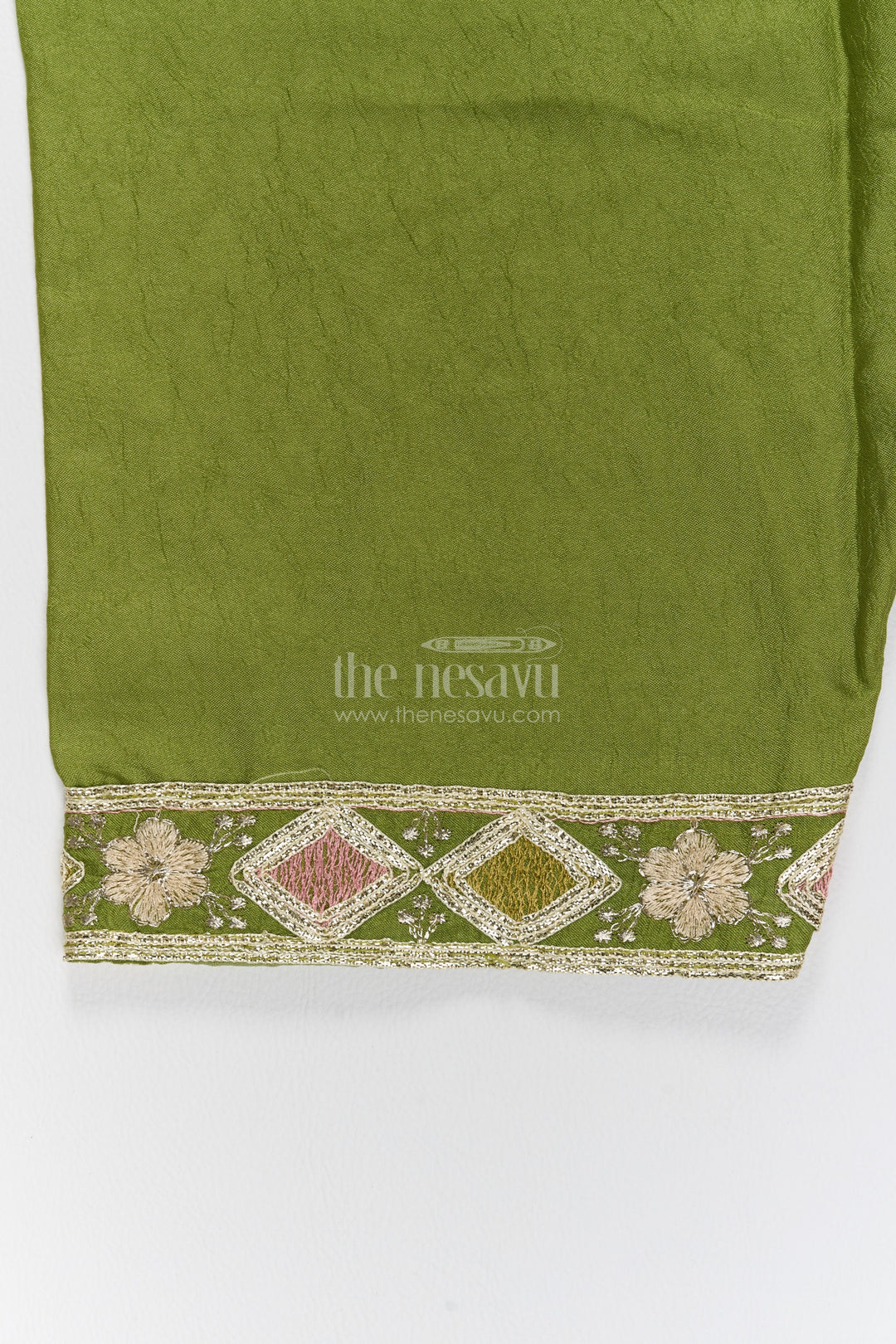 Girls Palazzo Set in Green for Celebrations and Photos
