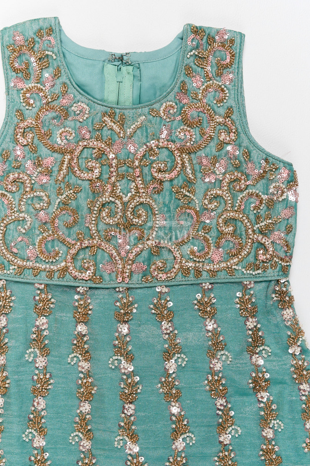 Girls Palazzo Set in Turquoise for Celebrations and Photos