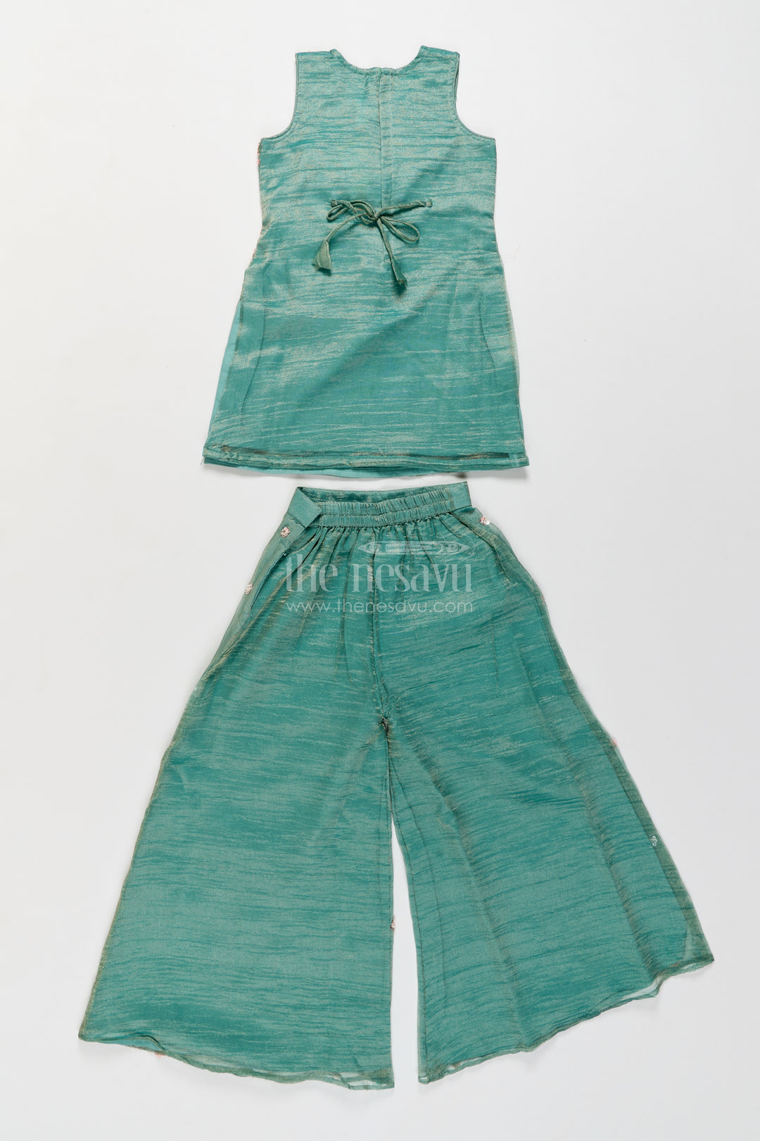 Girls Palazzo Set in Turquoise for Celebrations and Photos