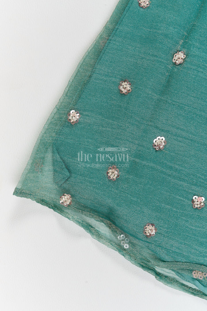 Girls Palazzo Set in Turquoise for Celebrations and Photos