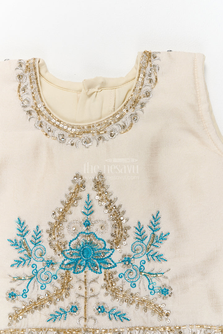Girls Palazzo Set in Blue for Celebrations and Photos