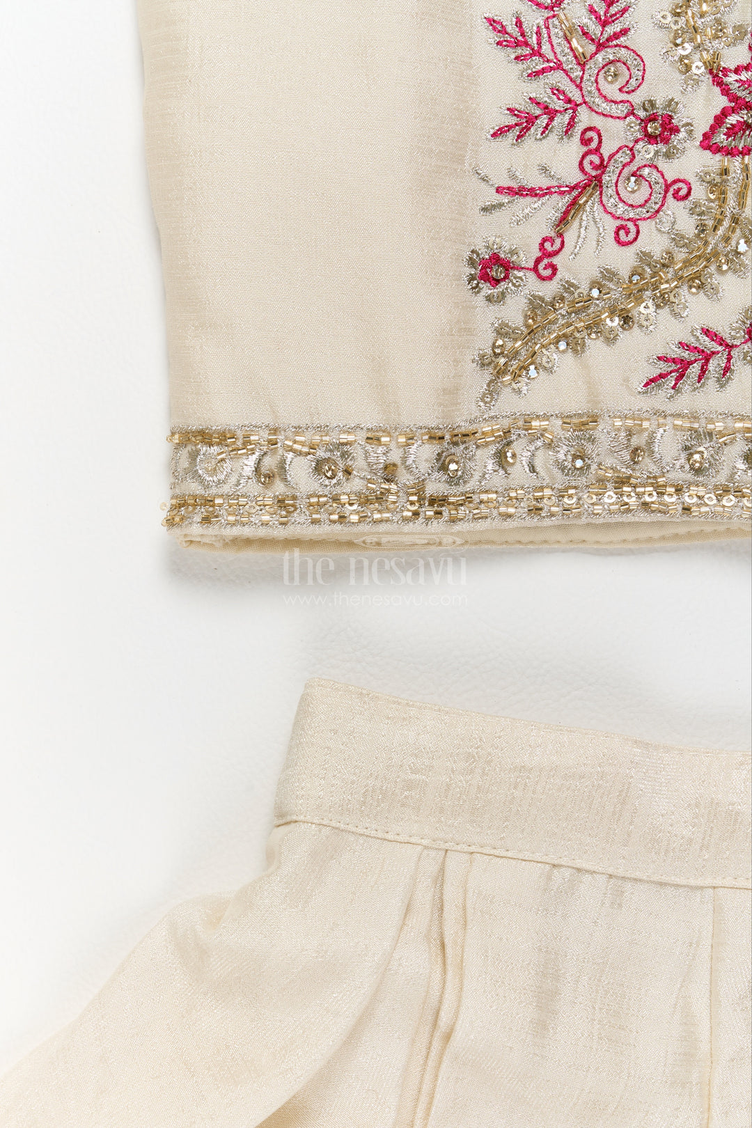 Girls Sharara Set in Pink for Ceremony Dressing