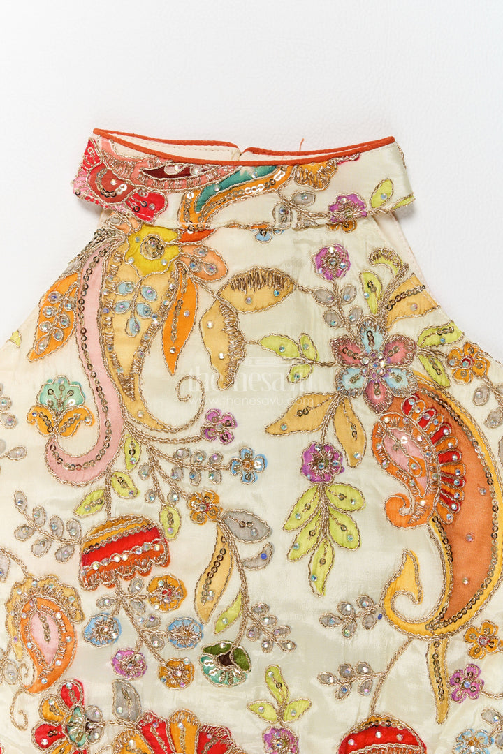 Girls Palazzo Set with Decorative Yoke for Weddings and Parties
