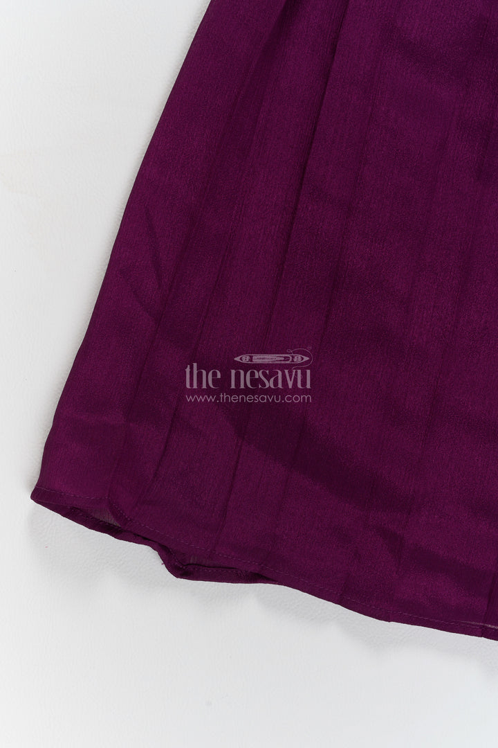 Girls Sharara Set in Purple for Family Celebrations