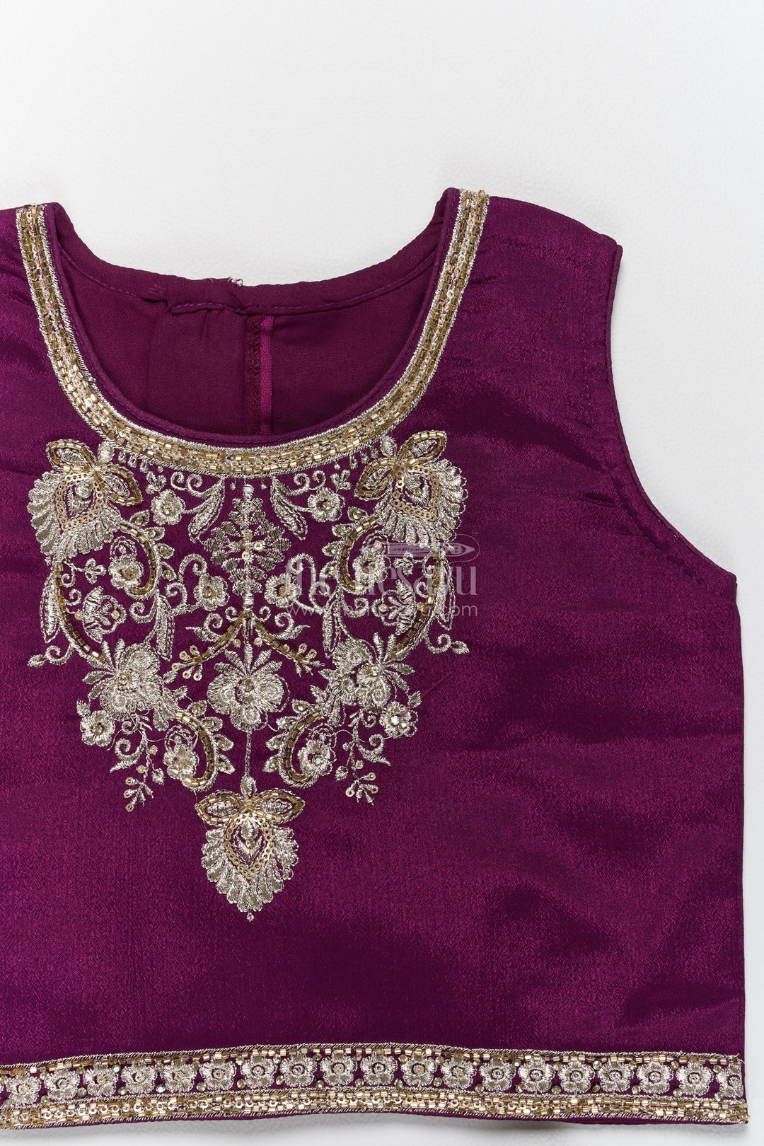 Girls Sharara Set in Purple for Family Celebrations