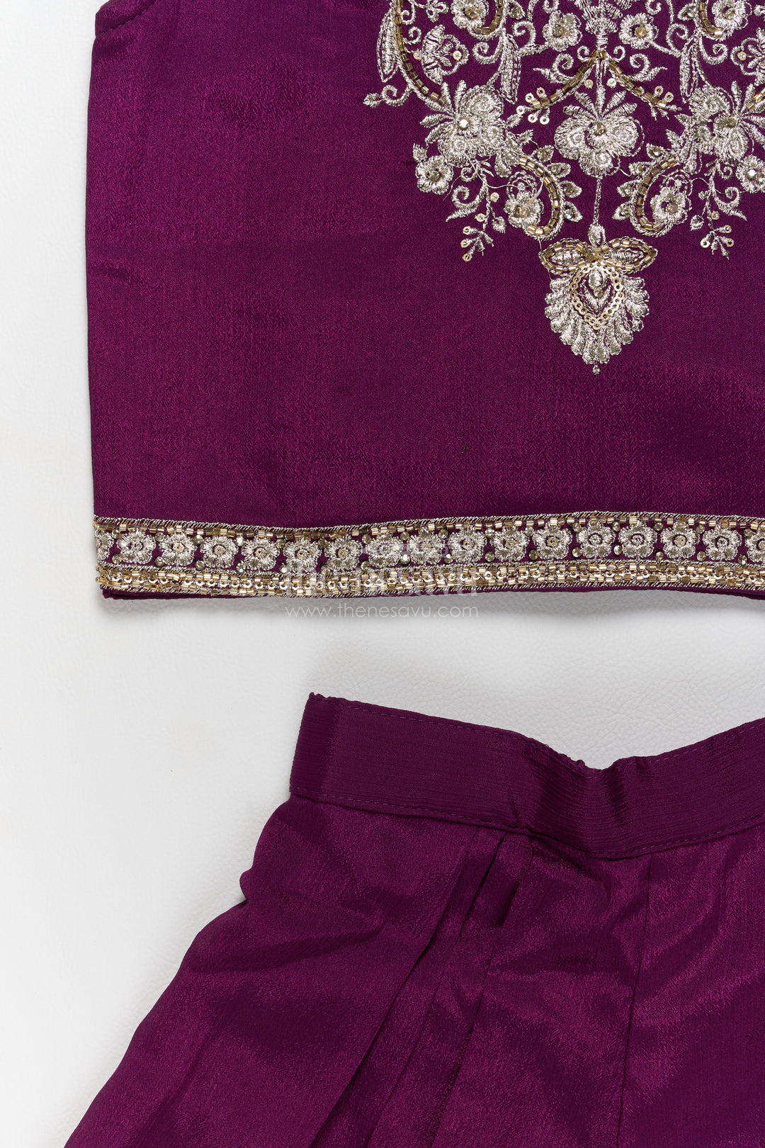 Girls Sharara Set in Purple for Family Celebrations