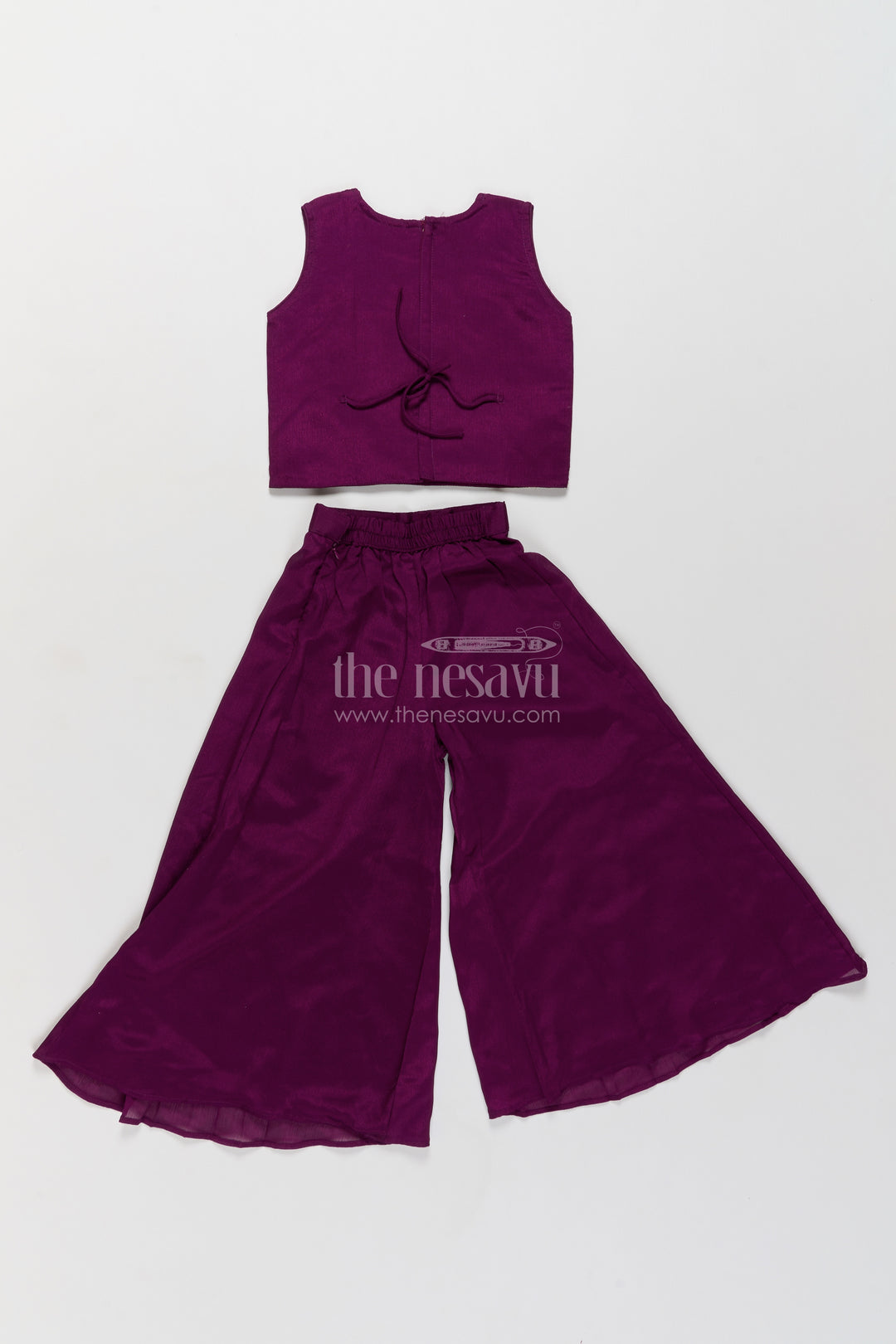 Girls Sharara Set in Purple for Family Celebrations