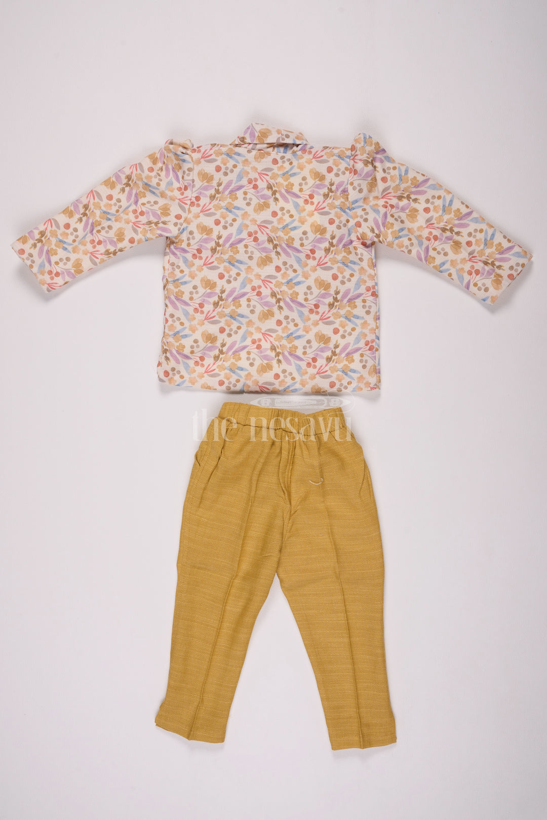 Girls Cotton Sharara Set with Festive Floral Blazer and Coordinated Pants for Parties