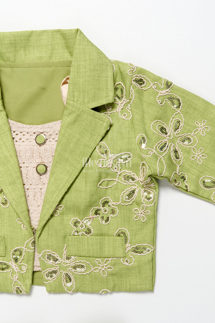 Girls Ethnic Blazer Set for Festive Outings and School Celebrations