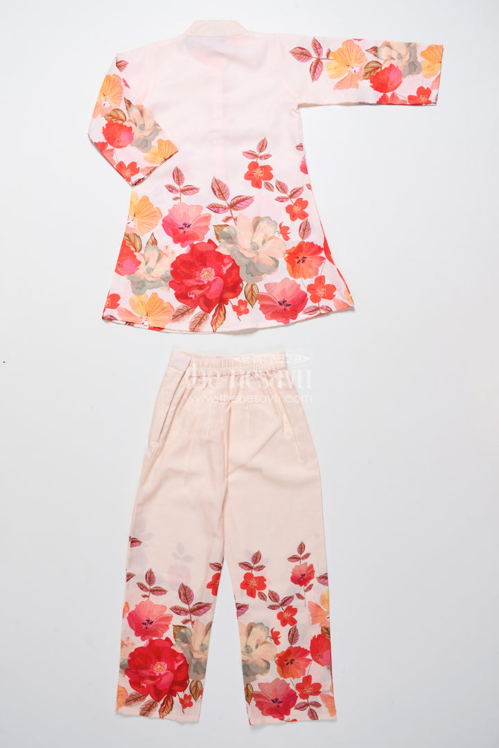 Foral Cotton Sharara Set for Girls for Ethnic School Events