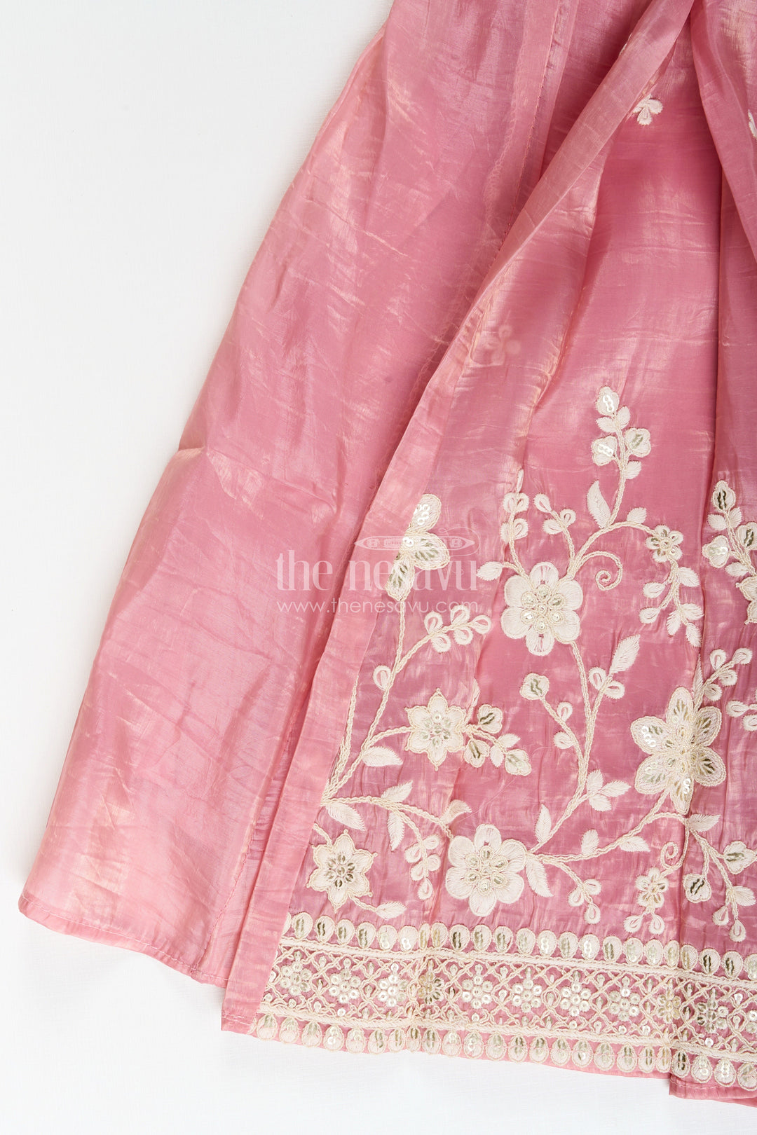 Girls sharara set with embroidered crop top for festive occasions