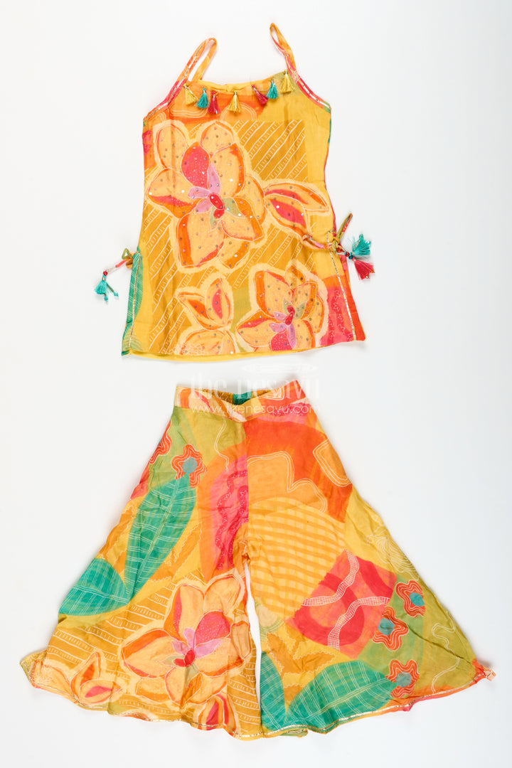 Girls Digital Print Sharara Set for Festive Wear and Stage Performances