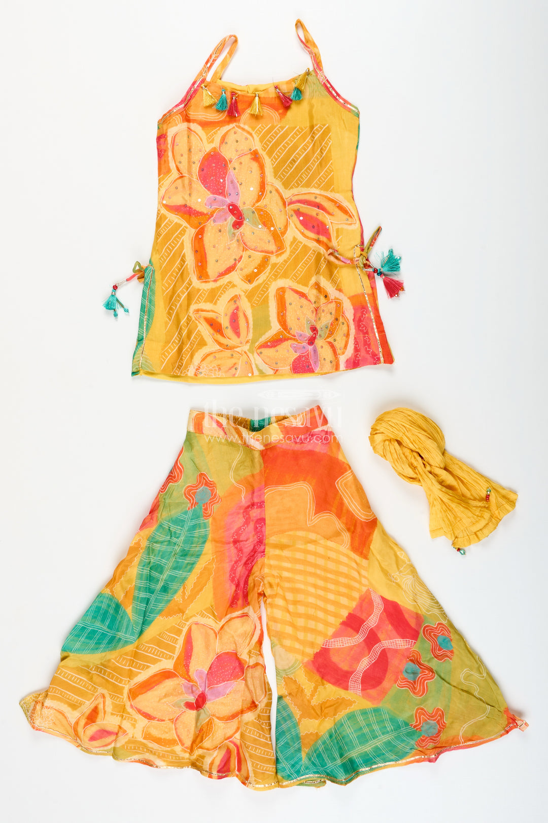 Girls Digital Print Sharara Set for Festive Wear and Stage Performances