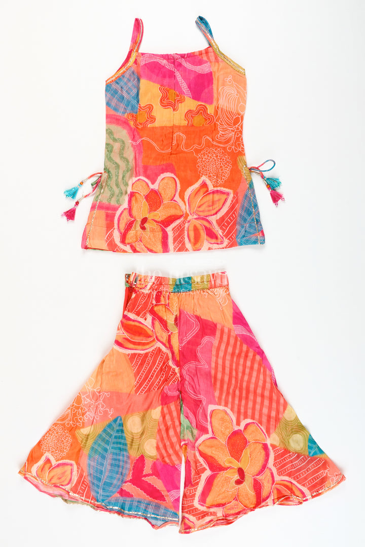 Girls Floral Printed Sharara Set for Festive Twirls and Stage Events